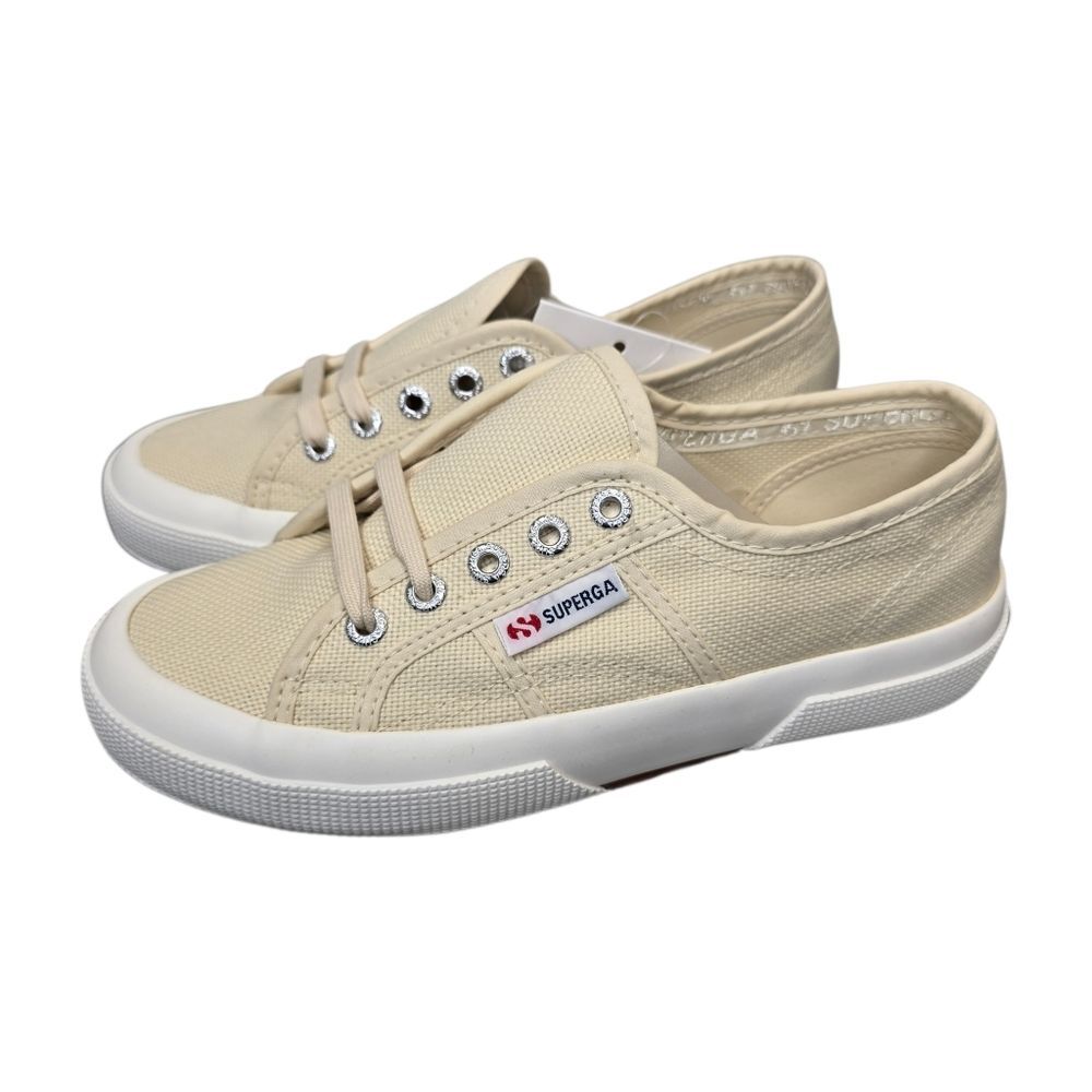 NWT Superga 2750 Cotu Women's 6 Classic Beige Canvas Sneakers
